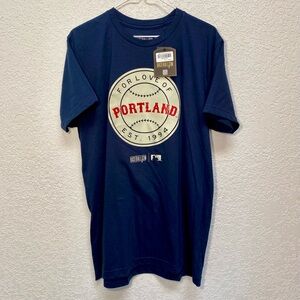 Baseballism Sea Dogs T-Shirt Mens L Blue For Love Of The City PORTLAND Tee Shirt